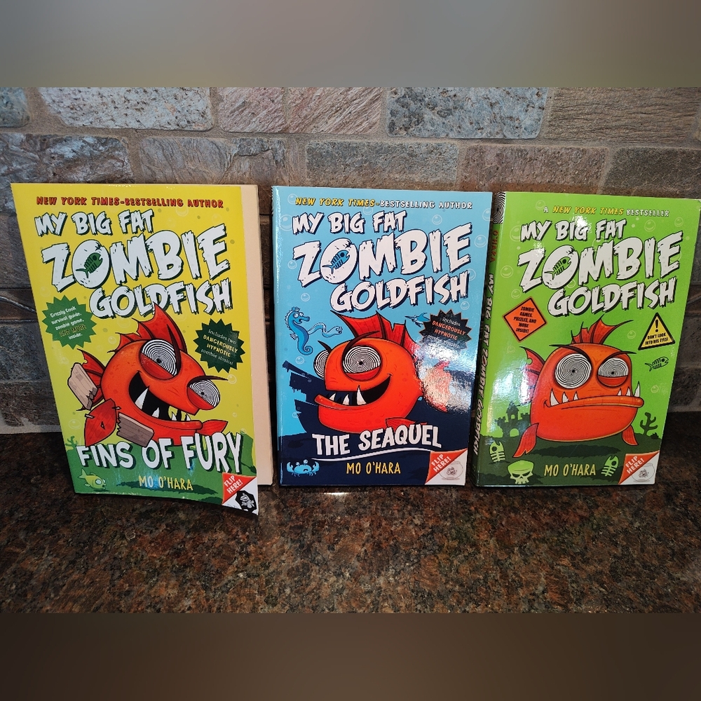 EUC My Big Fat Zombie Goldfish 3 Book Set - By Mo O'Hara